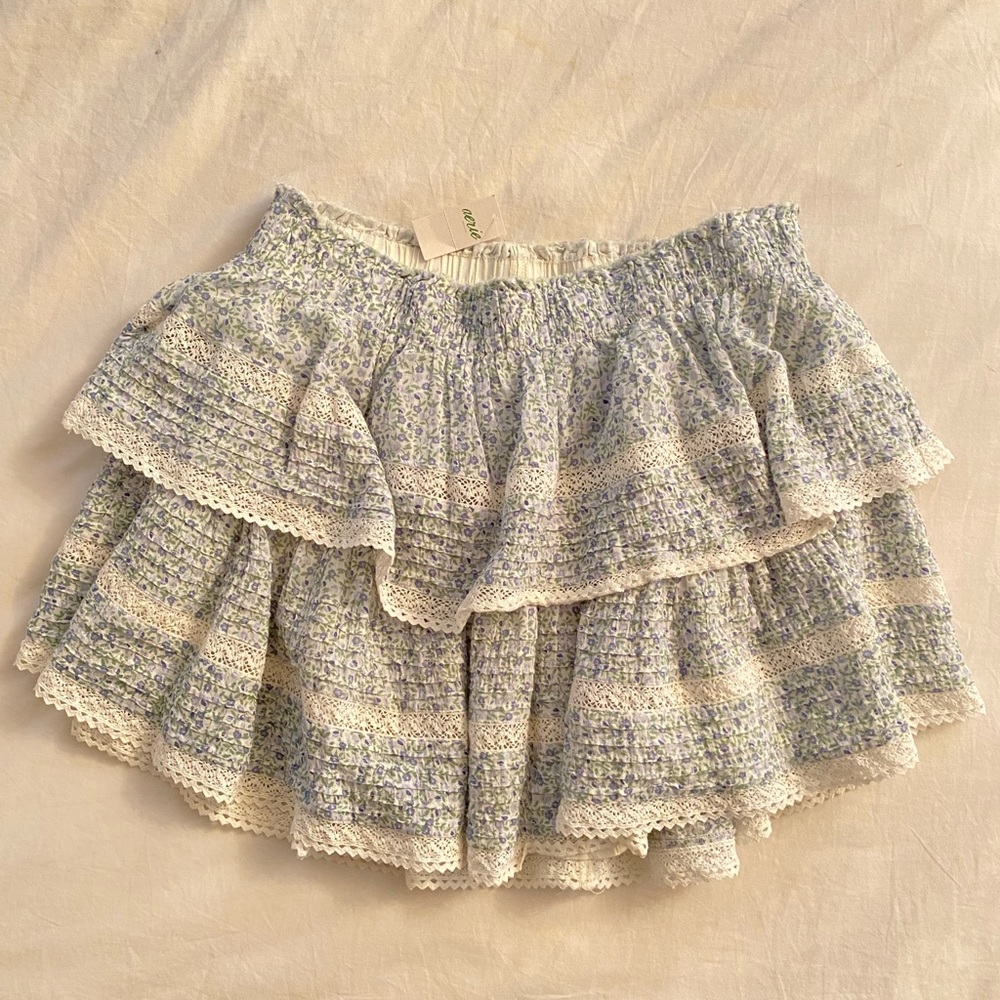 Aerie rock ‘b’ ruffle mini skirt